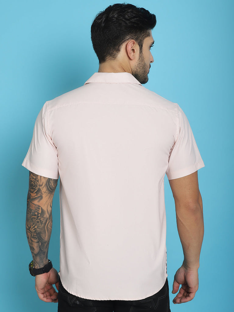 Men's Printed Half Sleeve Lycra Shirt for Men