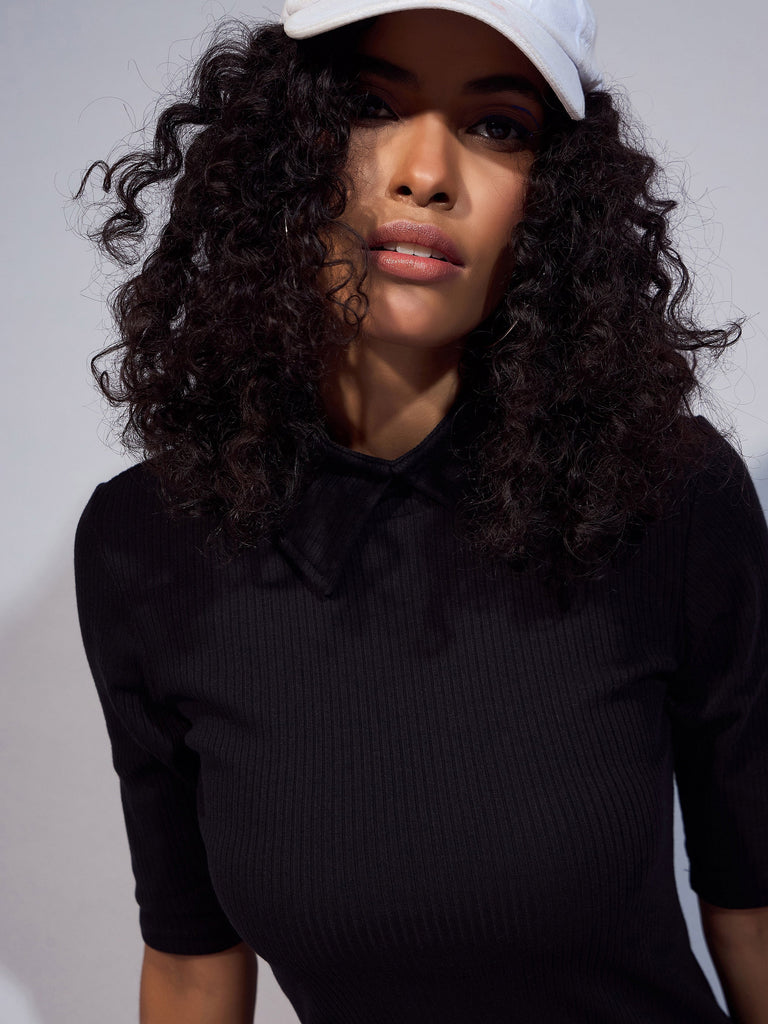 Women's Black Rib Dress