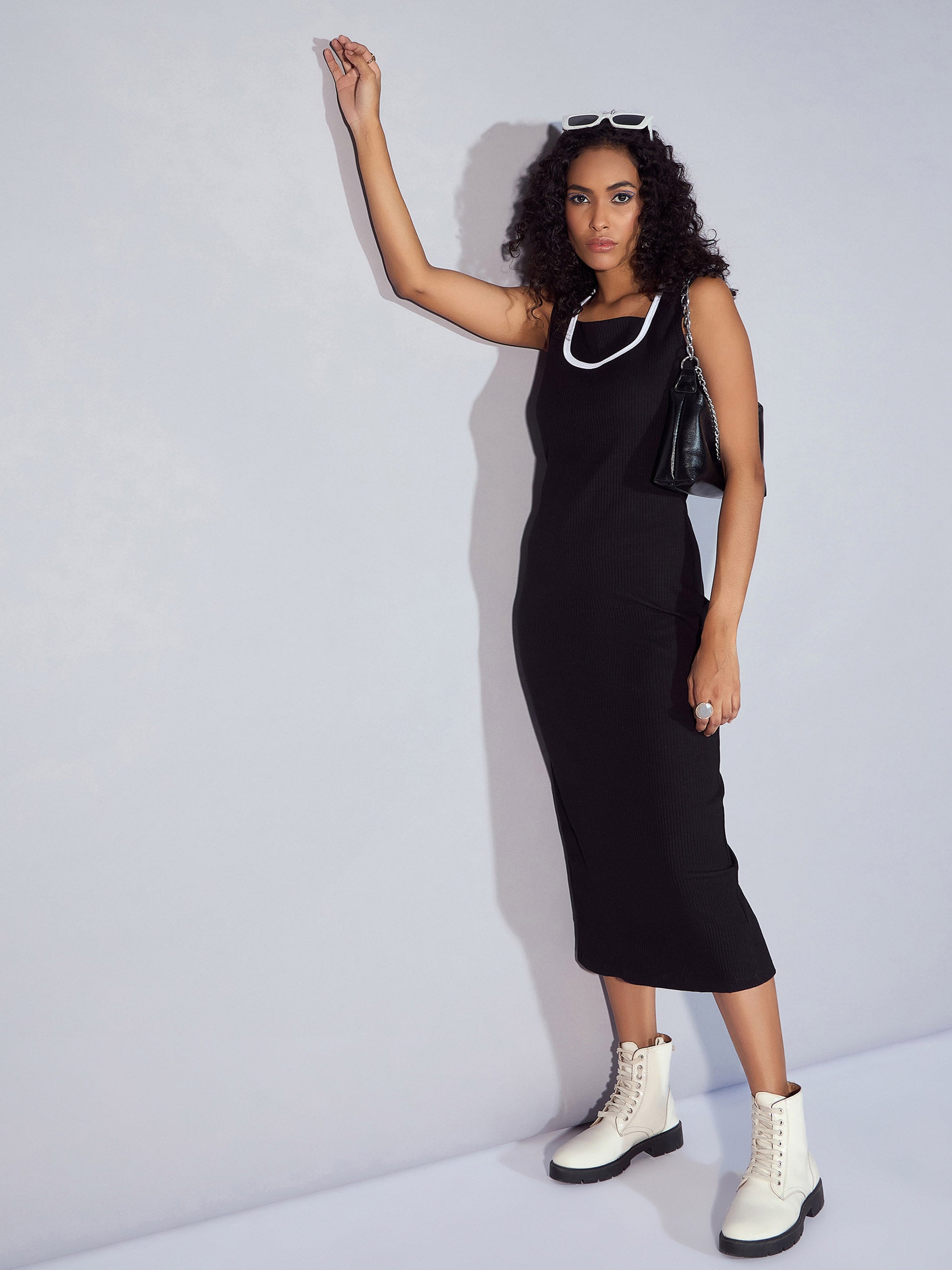 Women's Black Rib Dress
