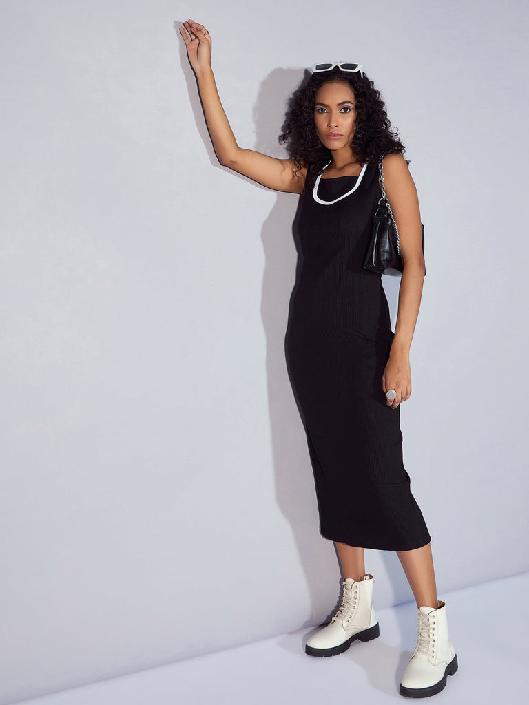 Women's Black Rib Dress