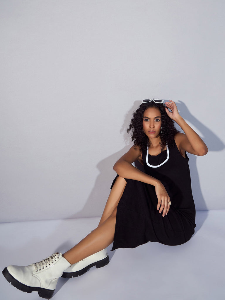 Women's Black Rib Dress