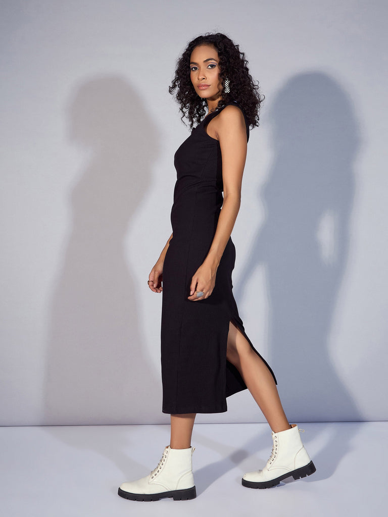Women's Black Rib Dress
