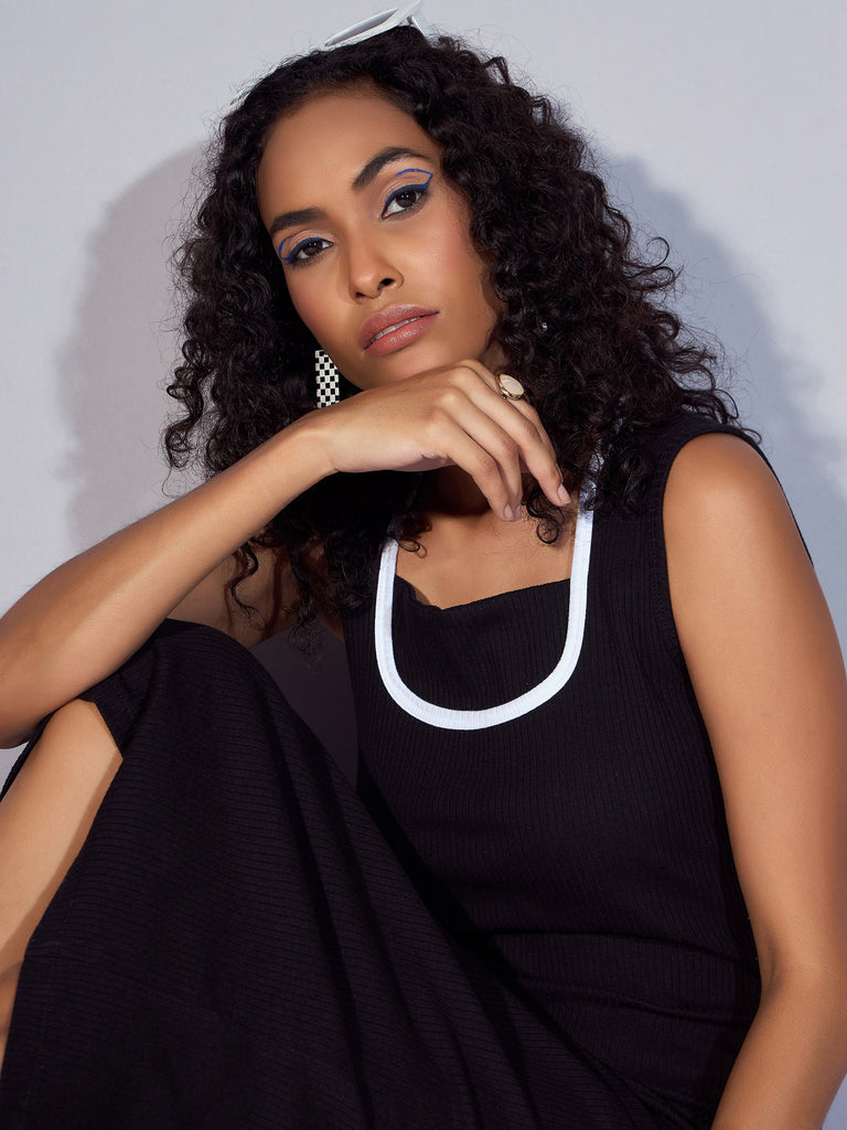 Women's Black Rib Dress