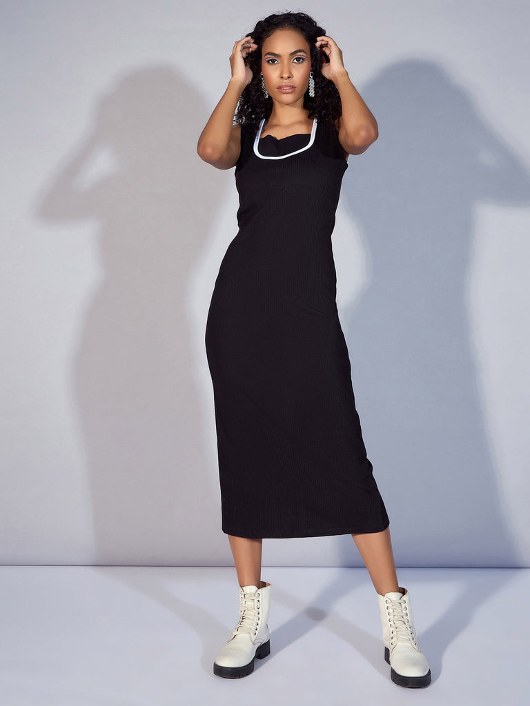 Women's Black Rib Dress