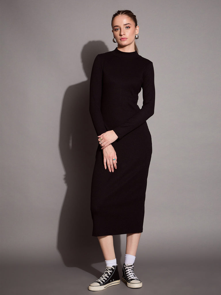 Women's Black Rib Dress