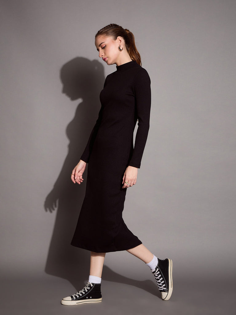 Women's Black Rib Dress