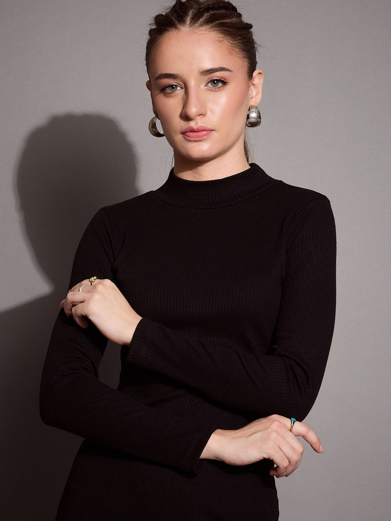 Women's Black Rib Dress