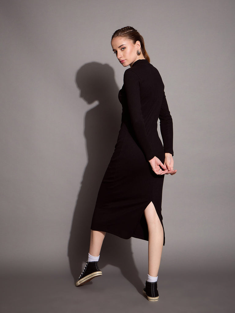 Women's Black Rib Dress
