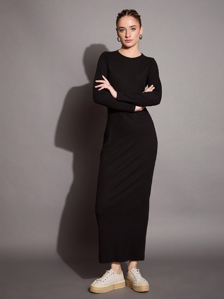 Women's Black Rib Dress