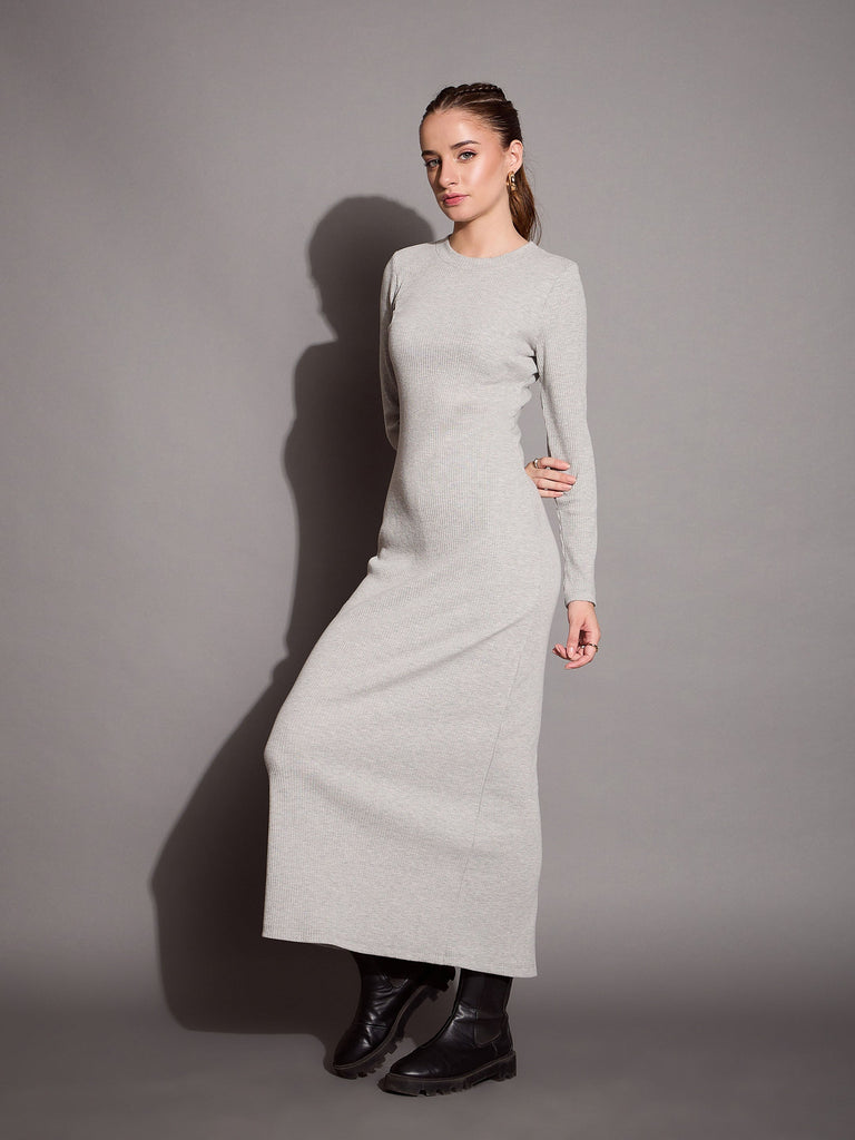 Women's Grey Rib Dress