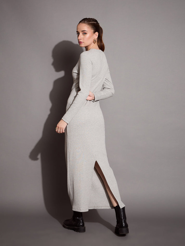 Women's Grey Rib Dress