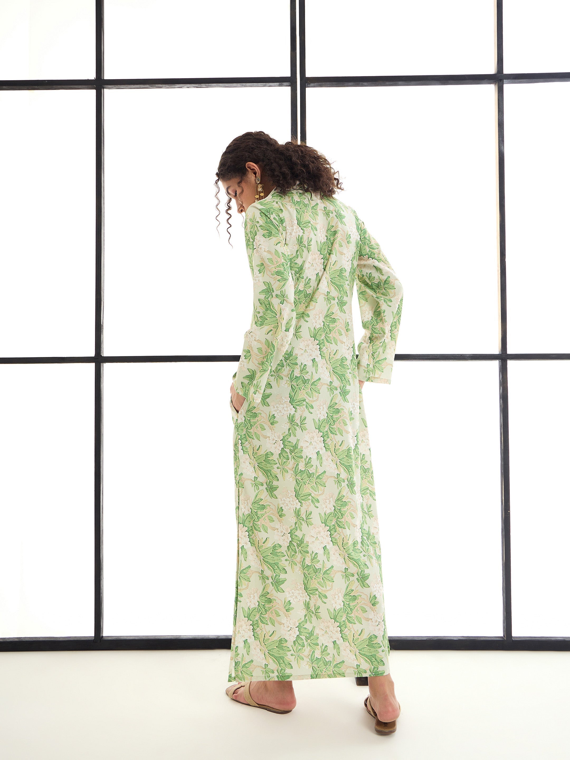 Women's Green Floral Dress - Sassafras