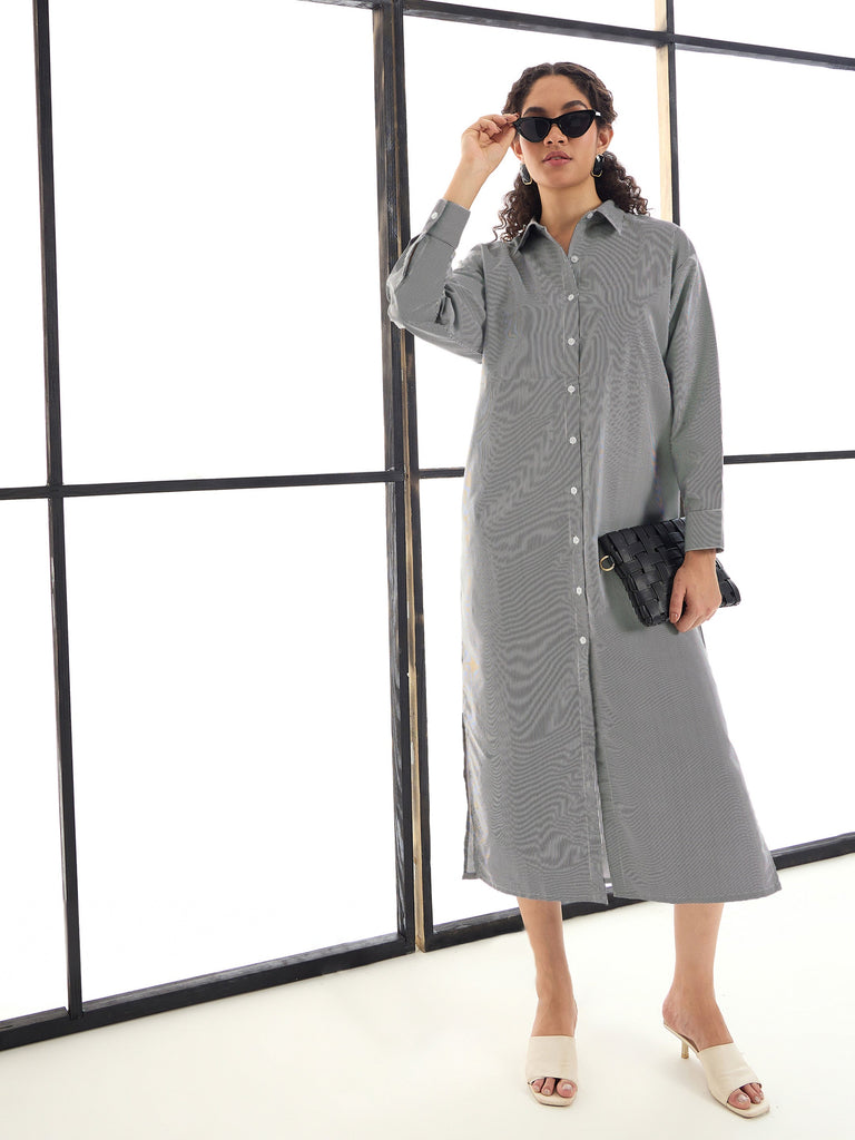 Women's Black Striped Dress