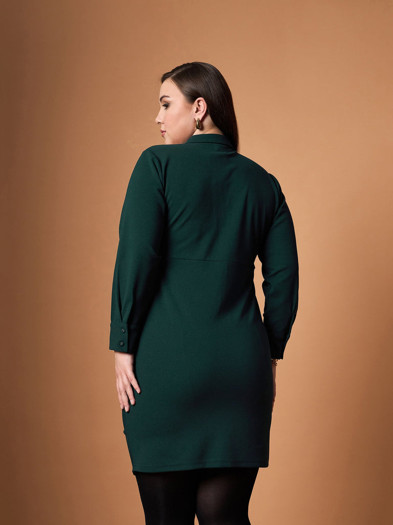 Women's Green Solid Dress