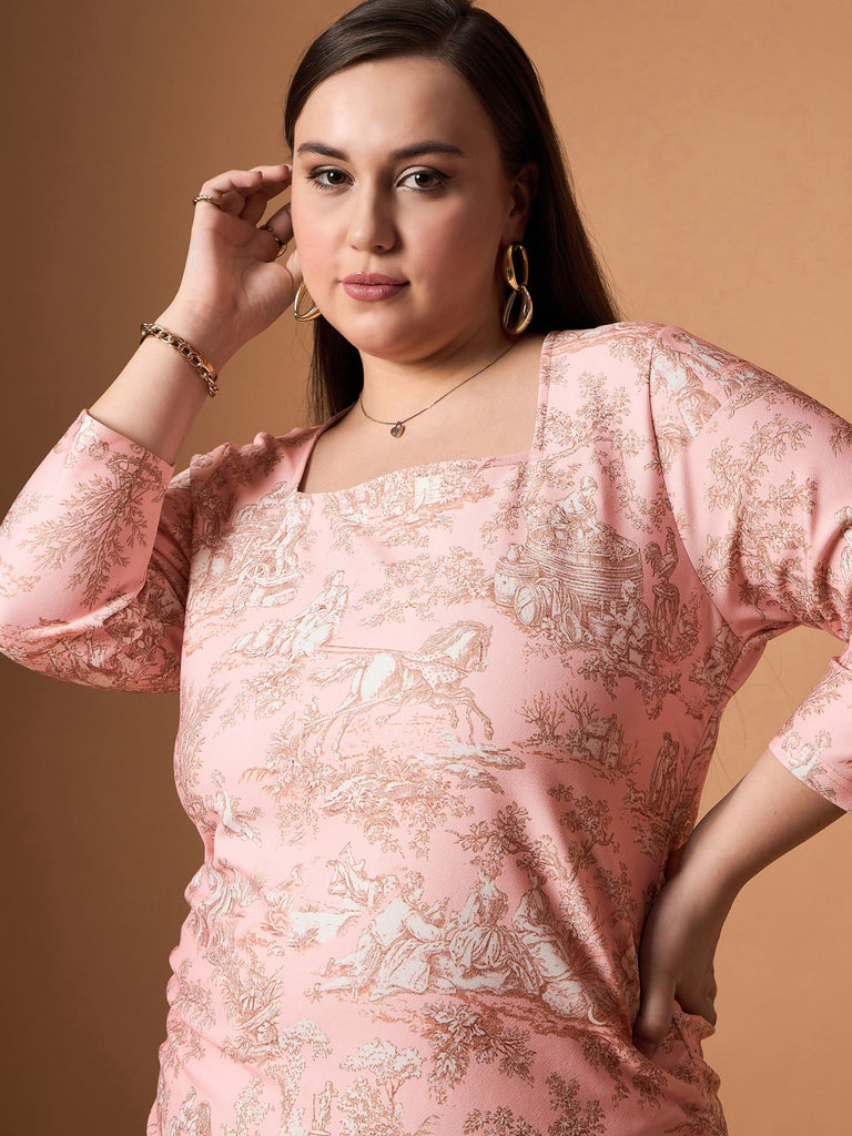 Women's Pink Floral Dress