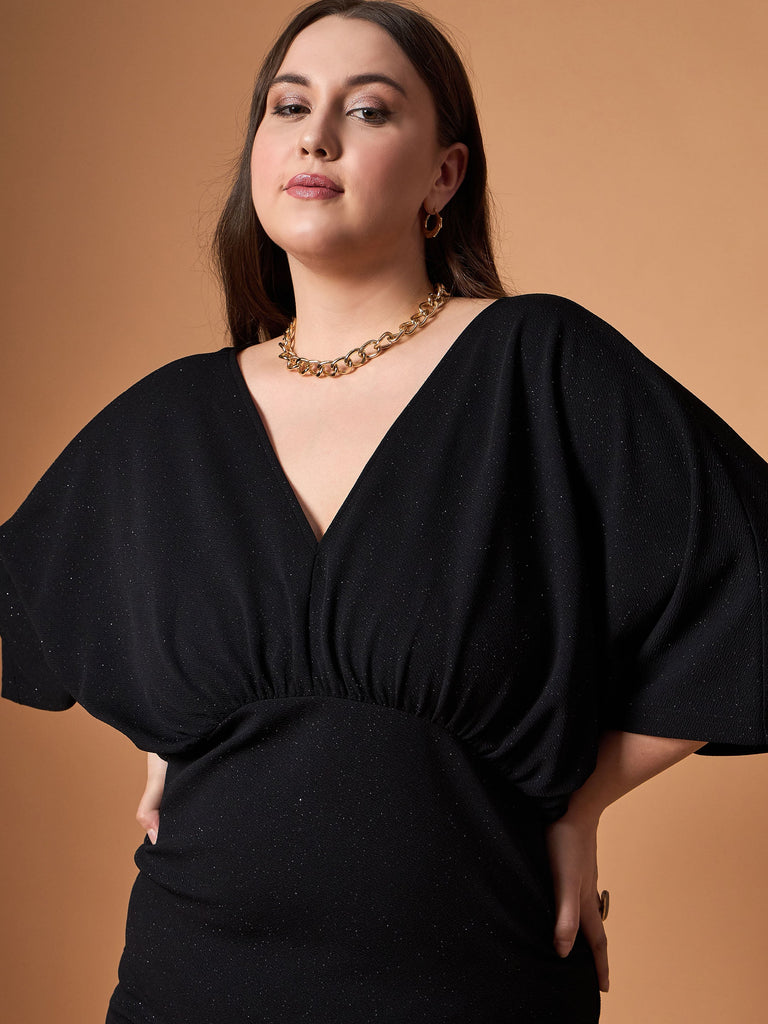 Women's Black Solid Dress