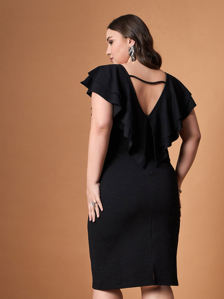 Women's Black Solid Dress