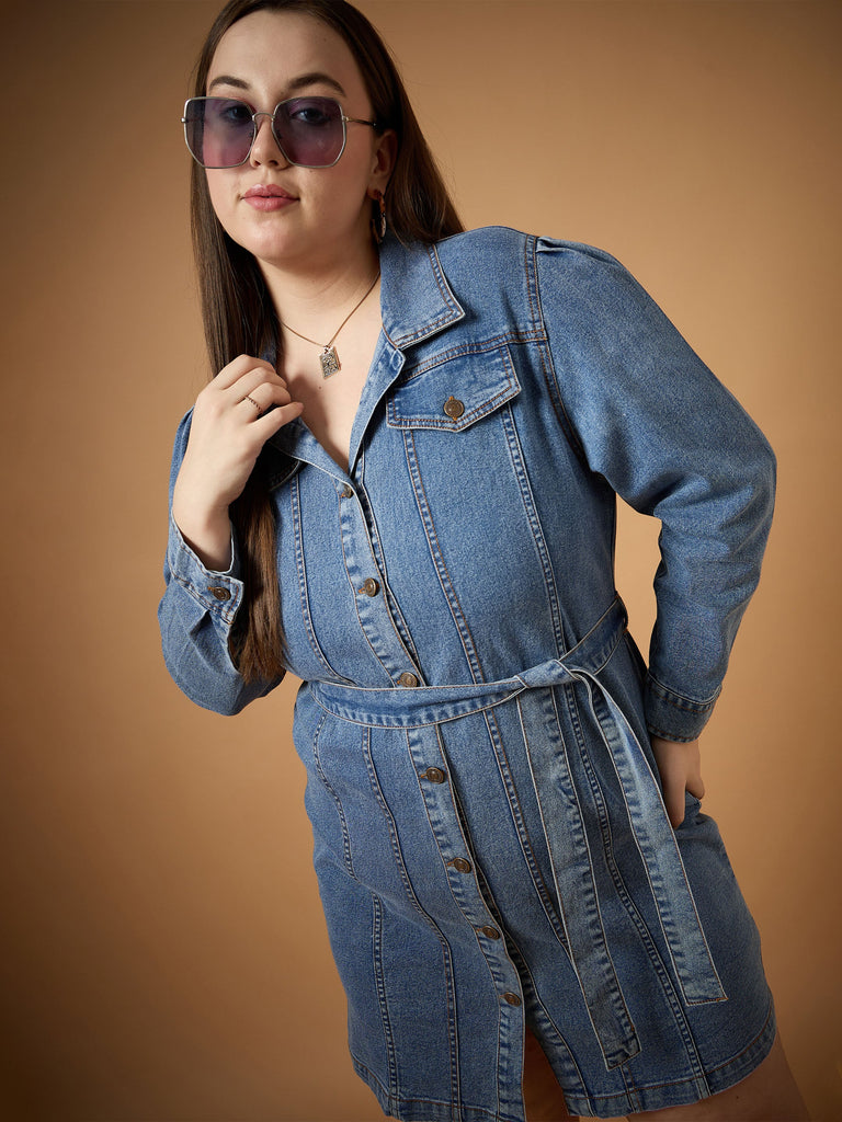 Women's Blue Denim Dress
