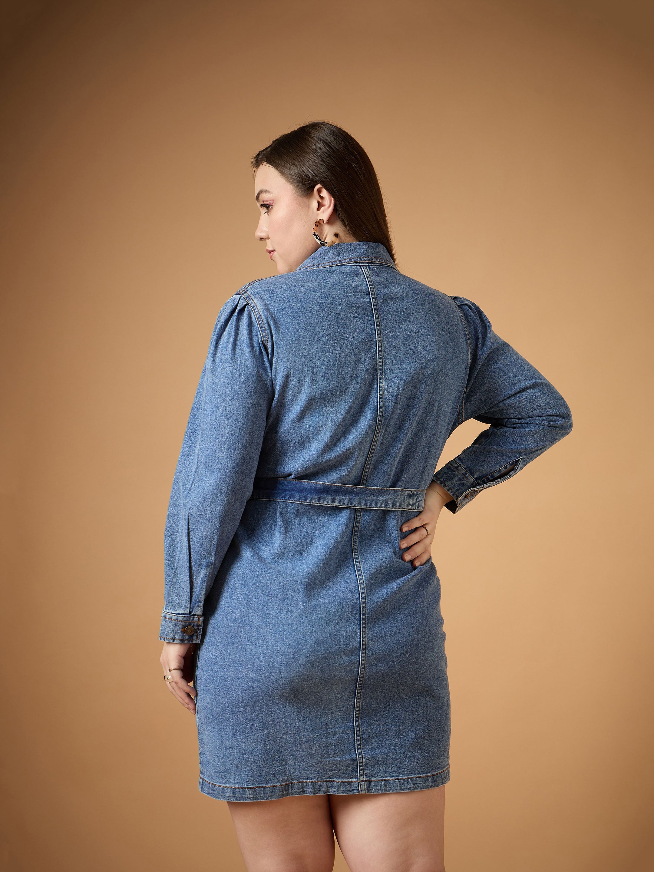 Women's Blue Denim Dress - Sassafras