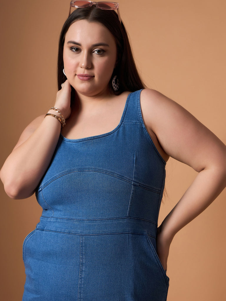 Women's Blue Denim Dress