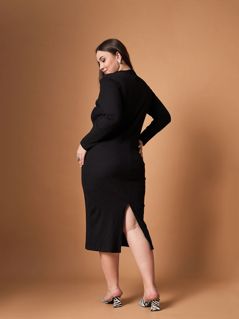 Women's Black Rib Dress
