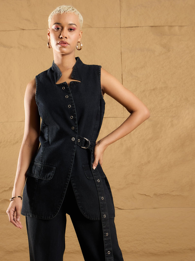 Women's Black Denim Jacket