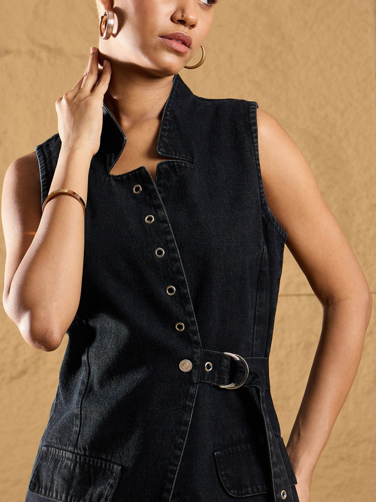 Women's Black Denim Jacket
