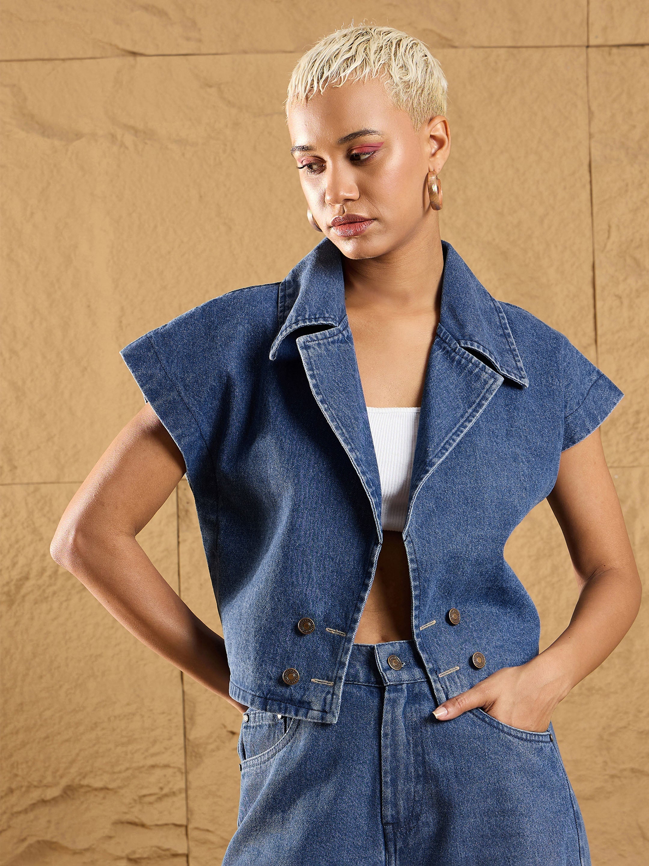 Women's Blue Denim Jacket - Sassafras