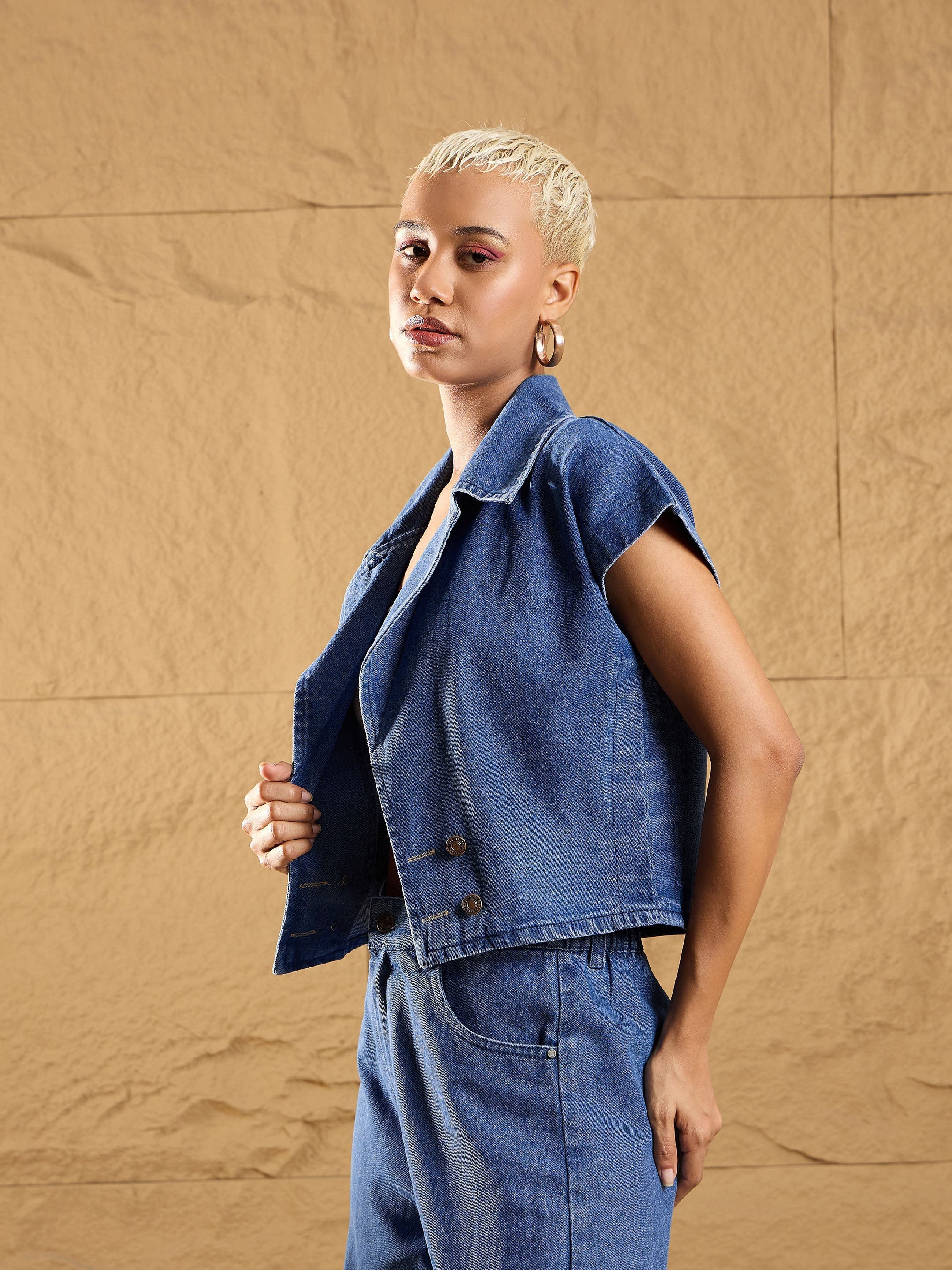 Women's Blue Denim Jacket - Sassafras