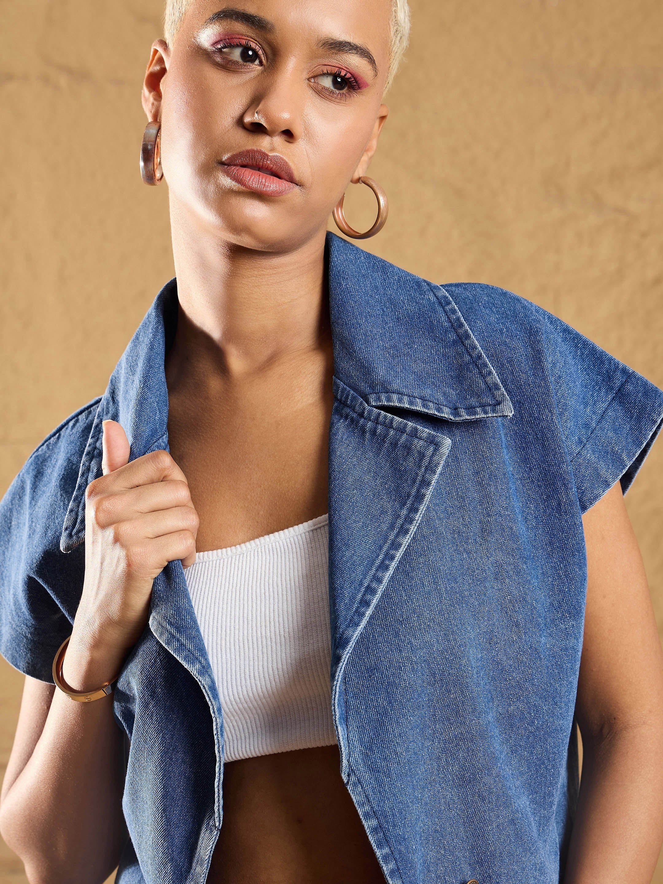 Women's Blue Denim Jacket - Sassafras