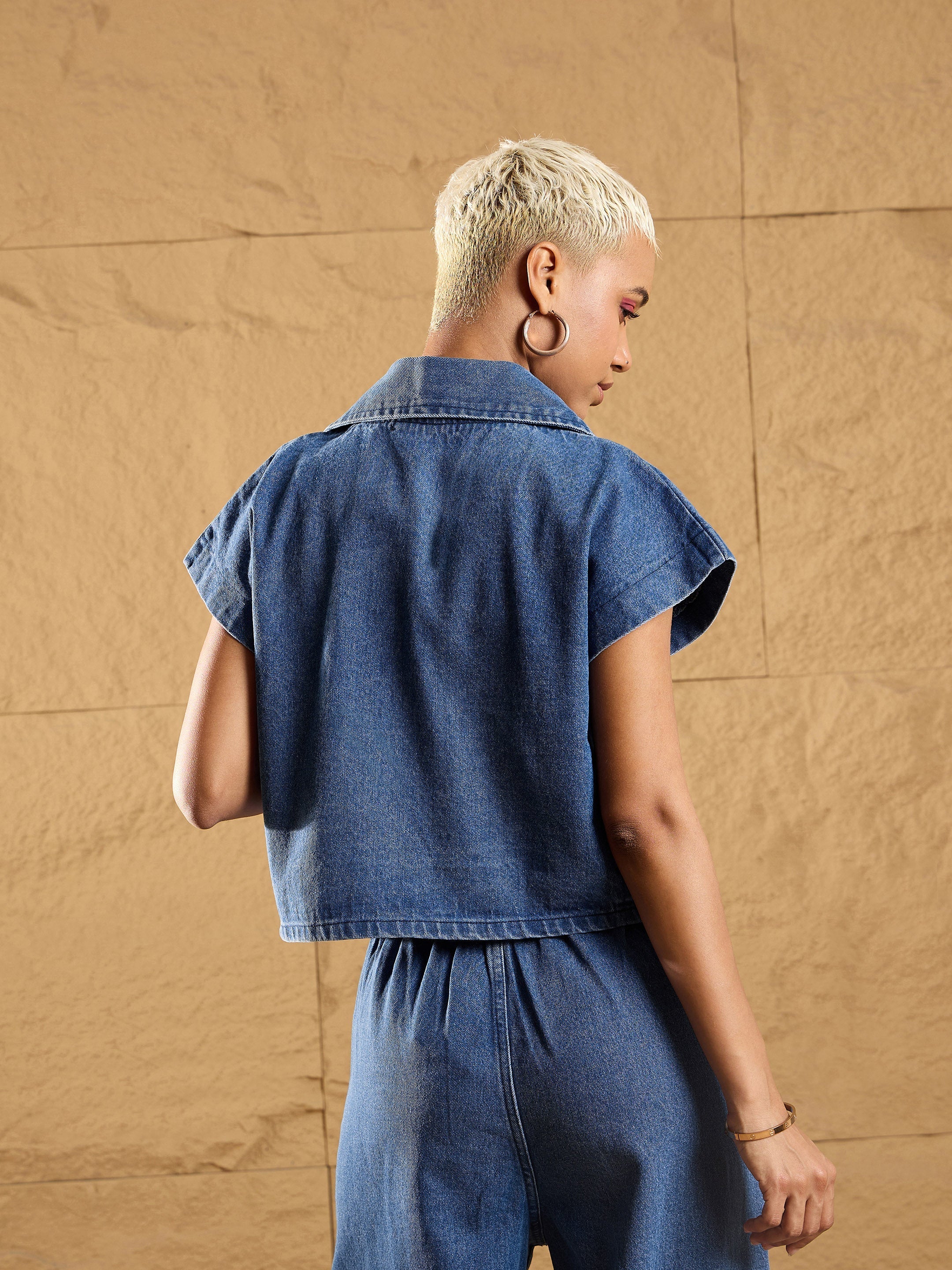 Women's Blue Denim Co-Ord Set - Sassafras