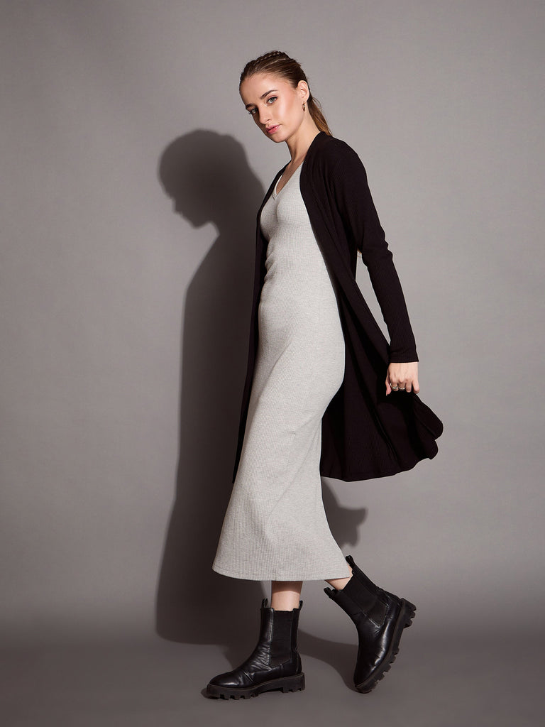 Women's Black Rib Shrug