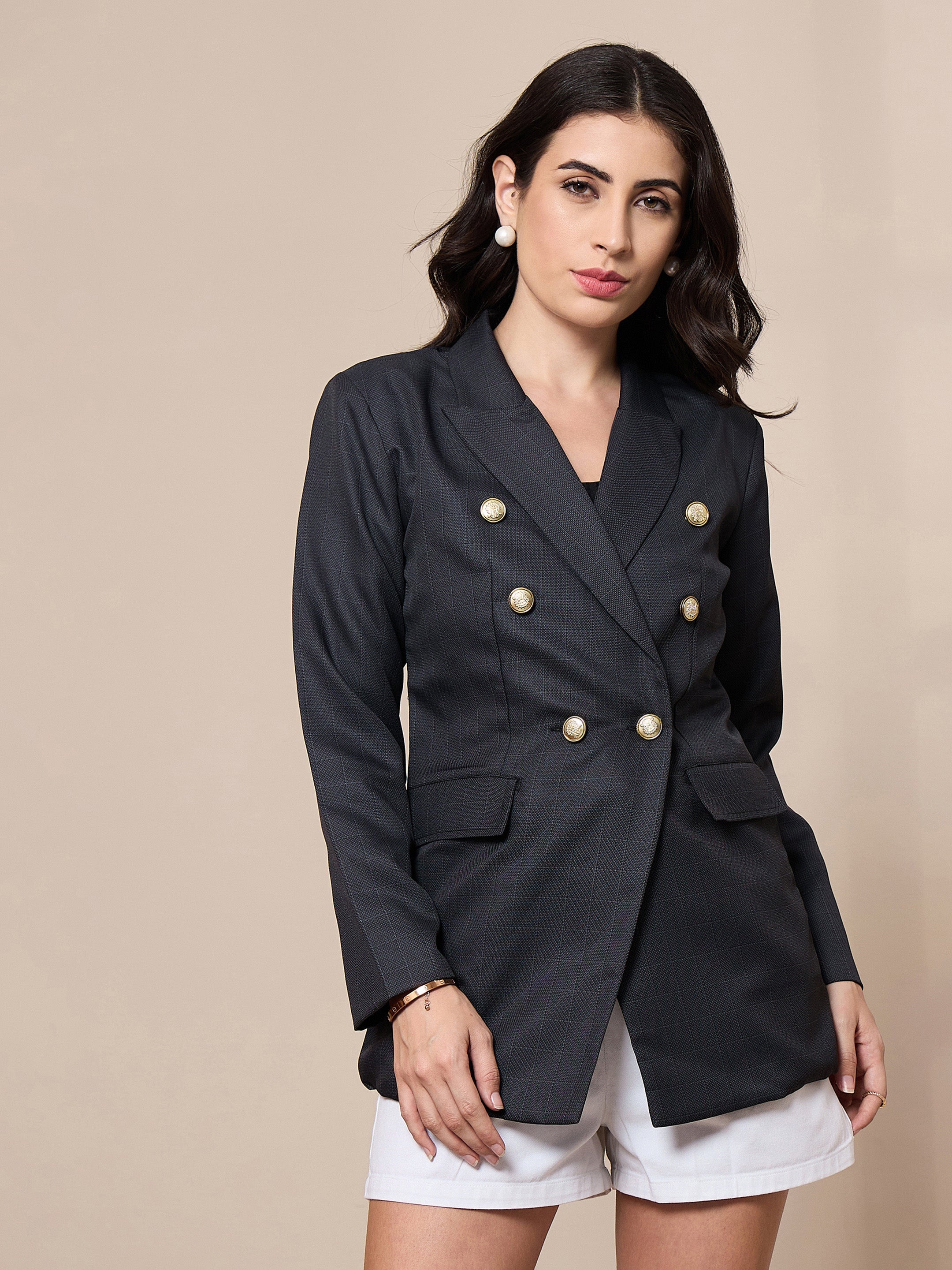 Women's Grey Strong Blazer - Sassafras