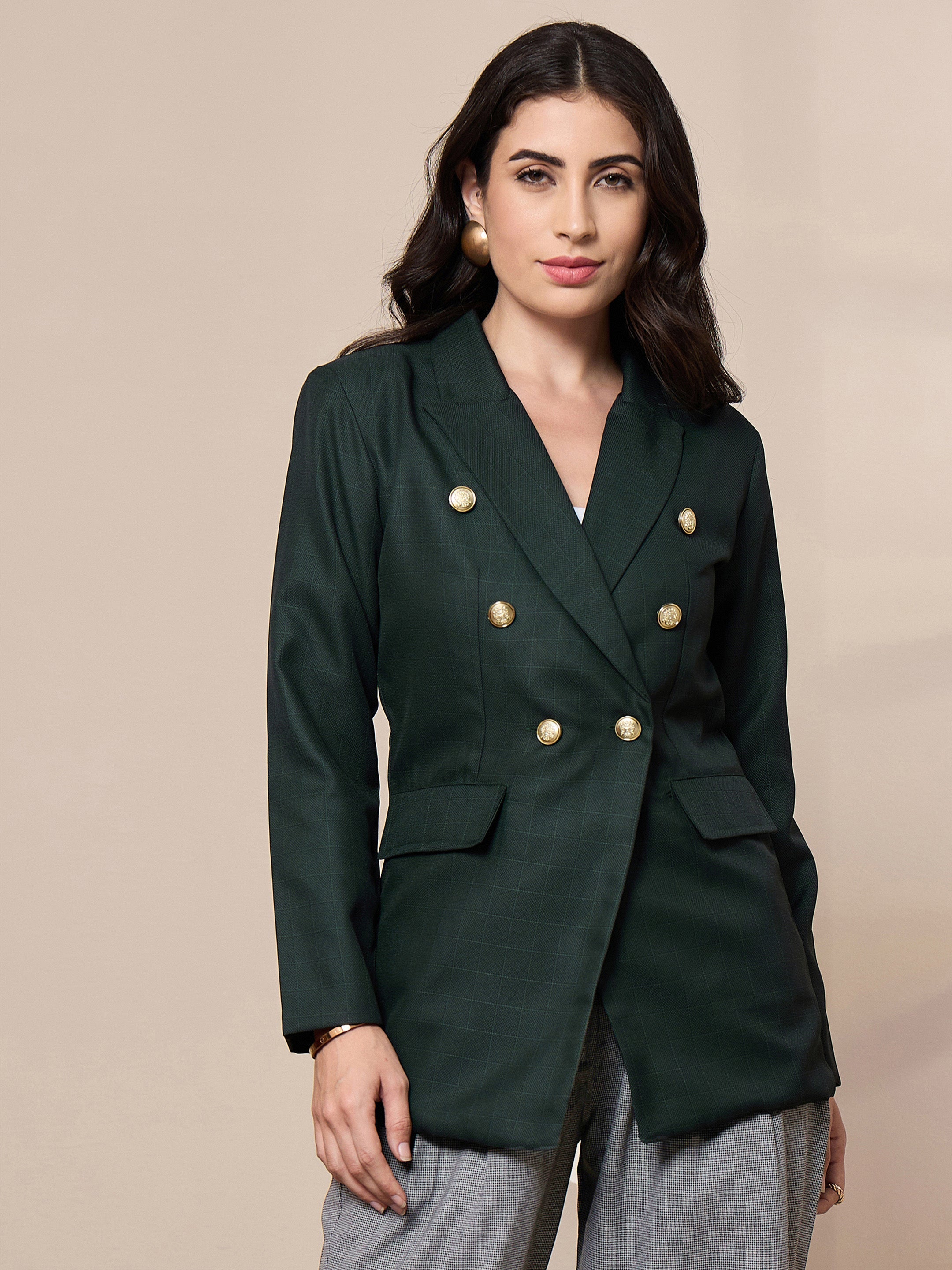 Women's Green Strong Blazer - Sassafras