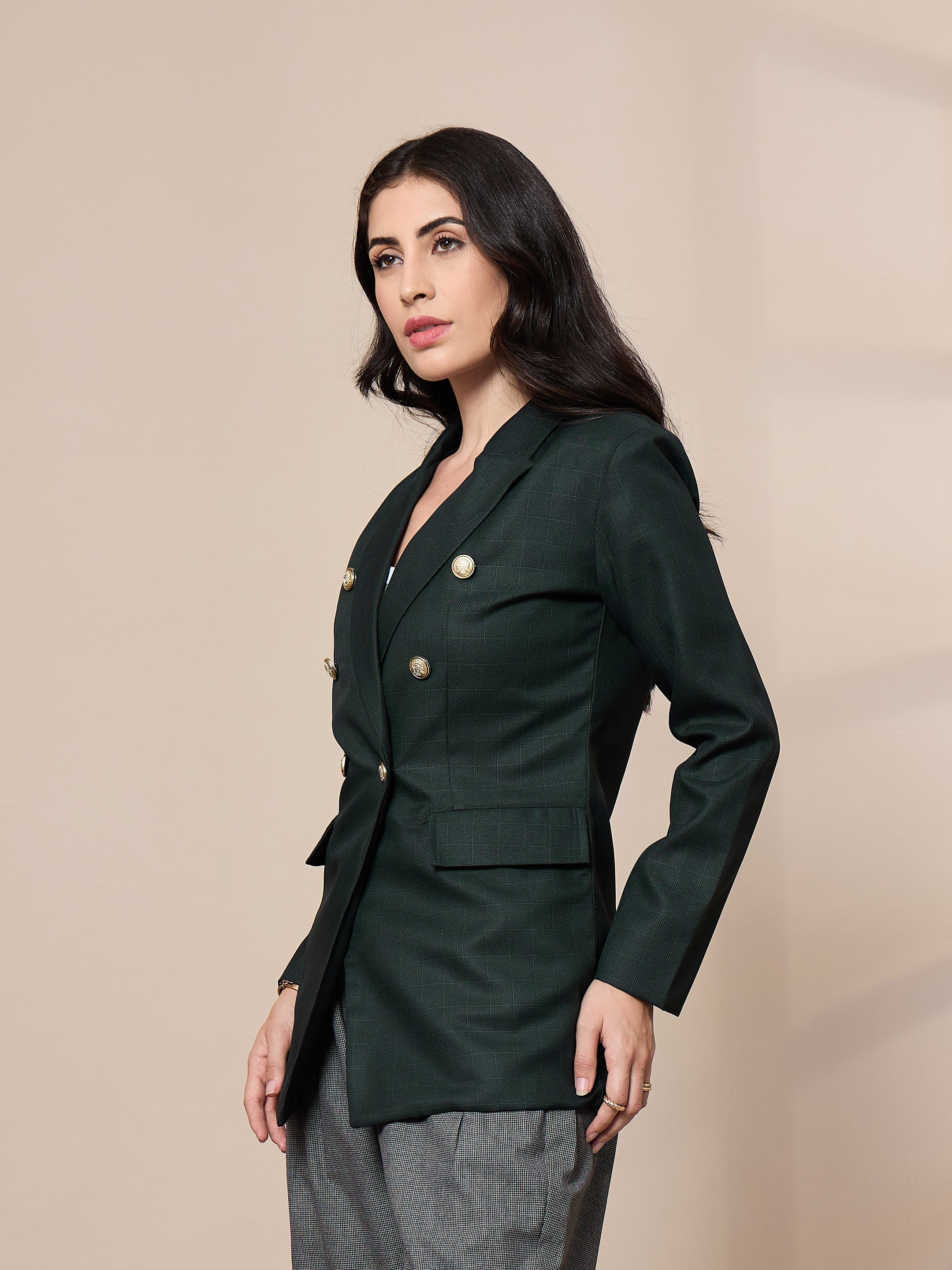 Women's Green Strong Blazer - Sassafras