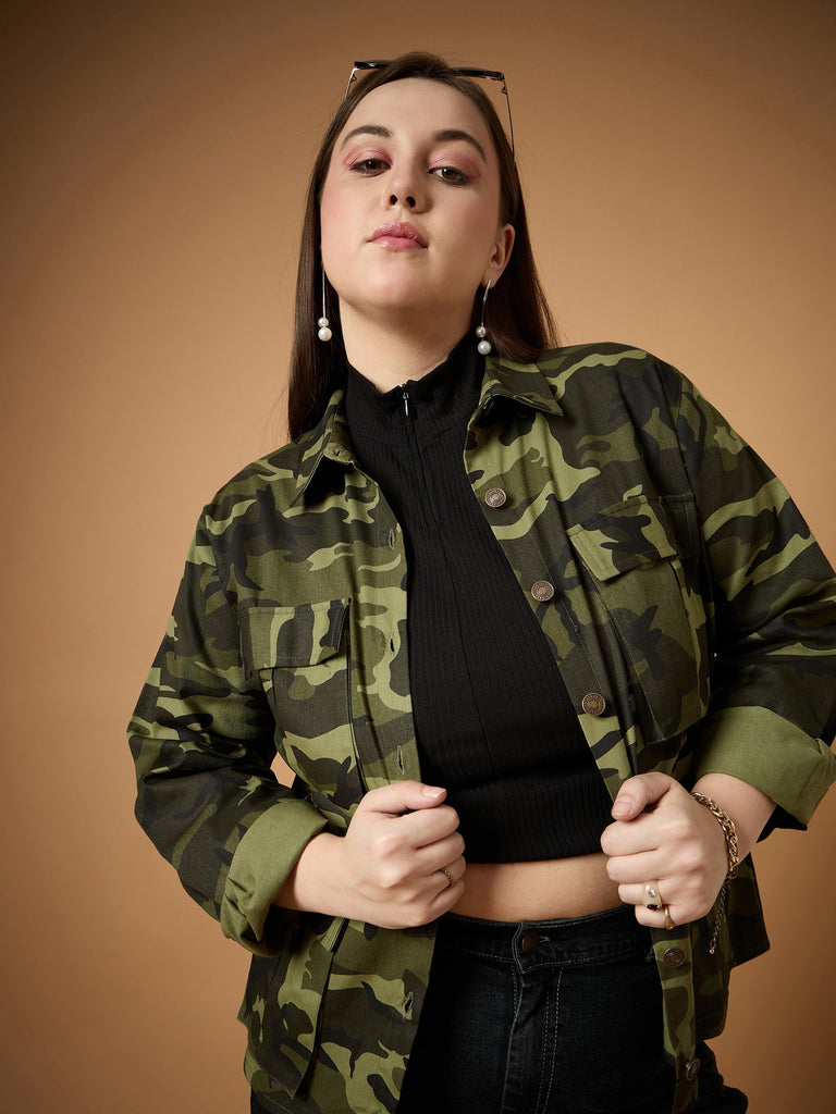 Women's Olive Multi Pocket Jacket