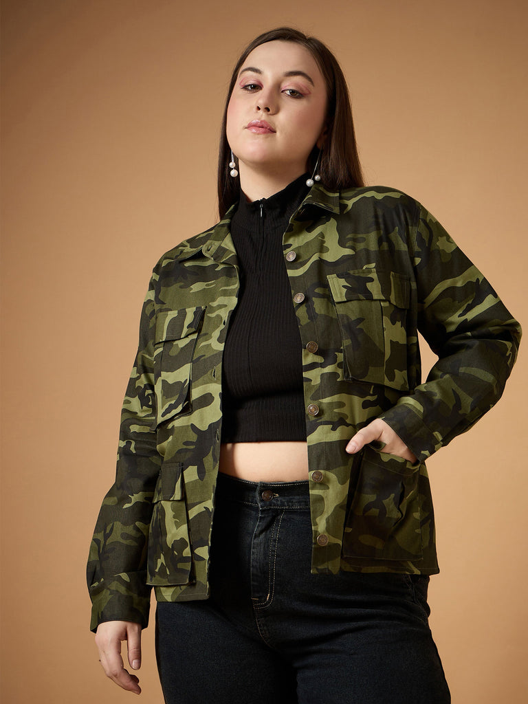 Women's Olive Multi Pocket Jacket