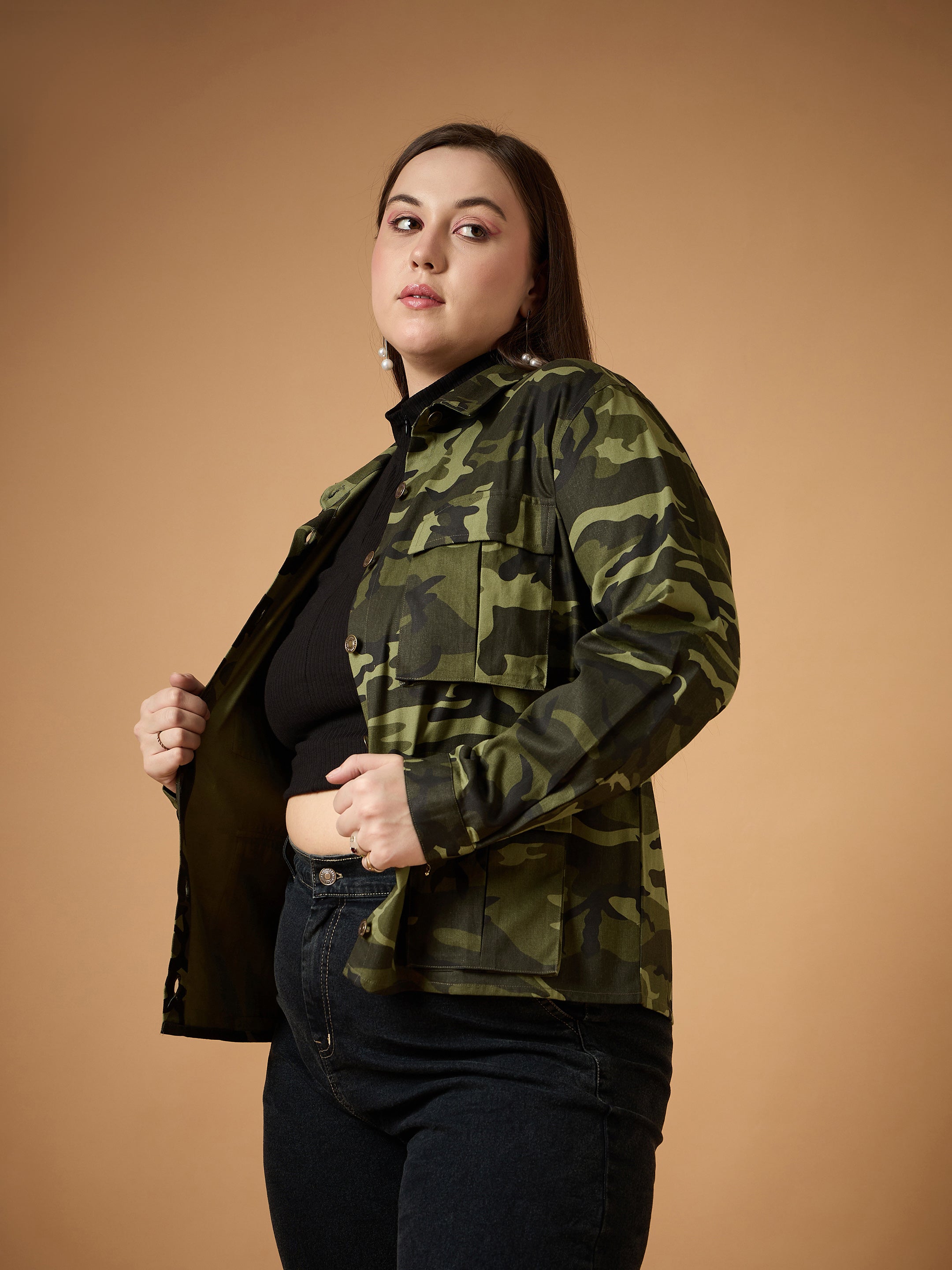 Women's Olive Multi Pocket Jacket - Sassafras