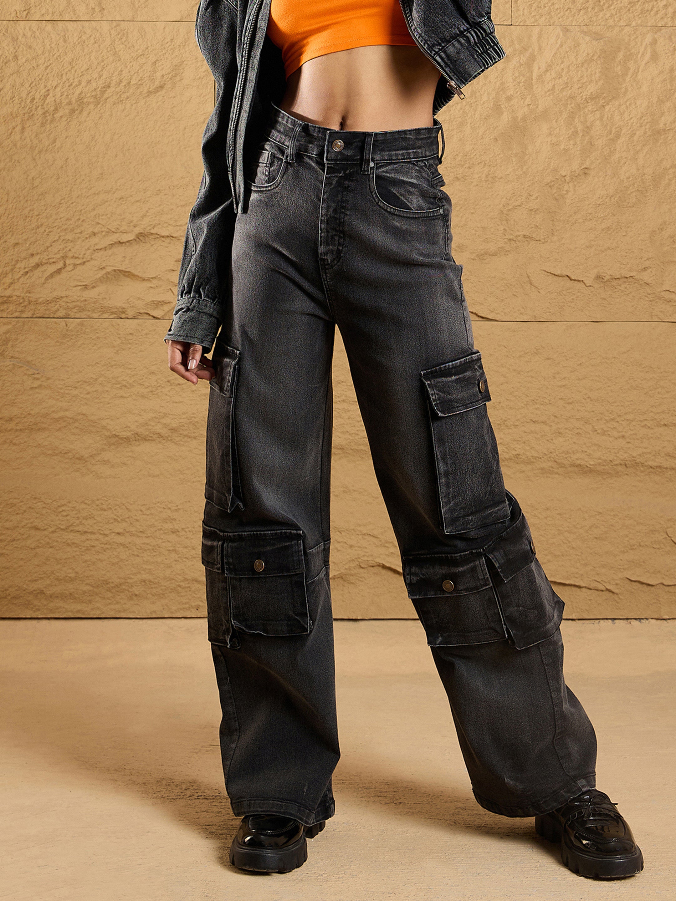 Women's Black Multi Pocket Jean - Sassafras