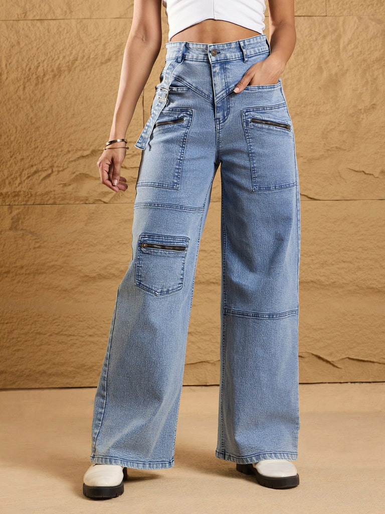 Women's Blue Pocket Jean