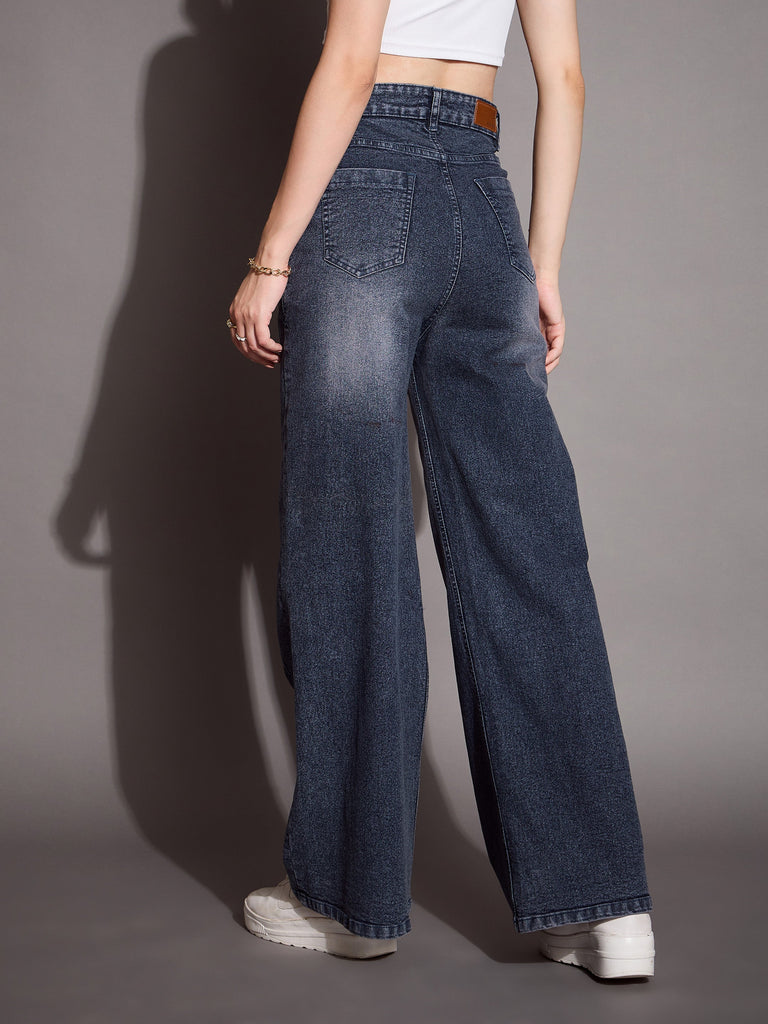 Women's Blue Solid Jean