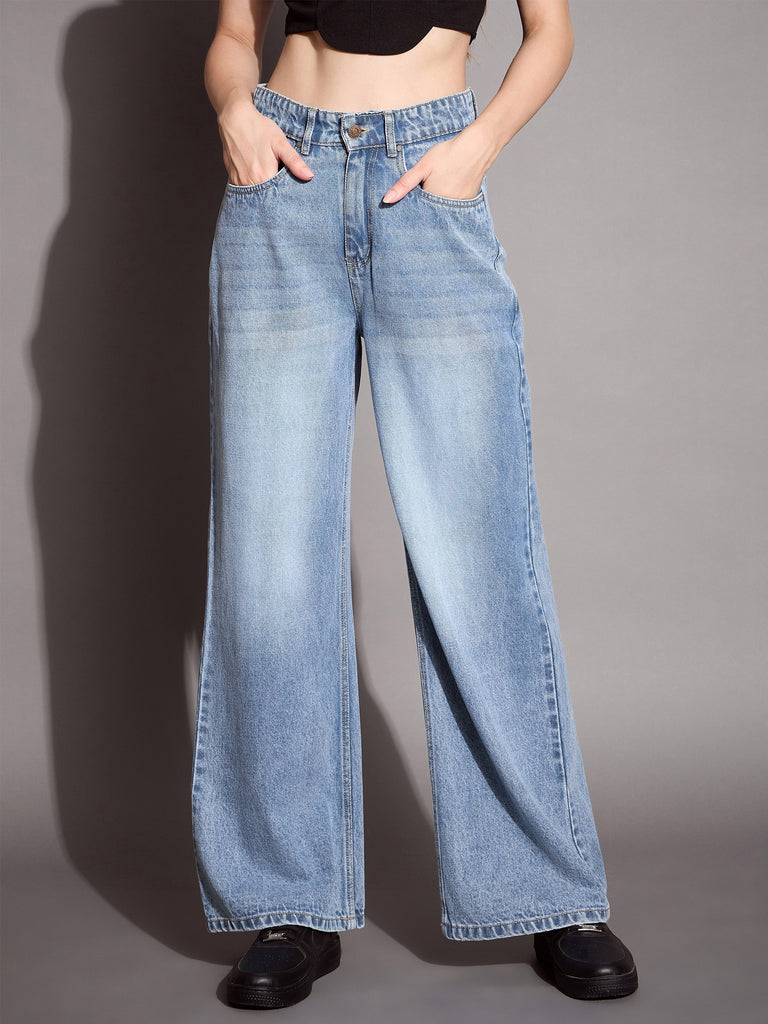 Women's Blue Solid Jean