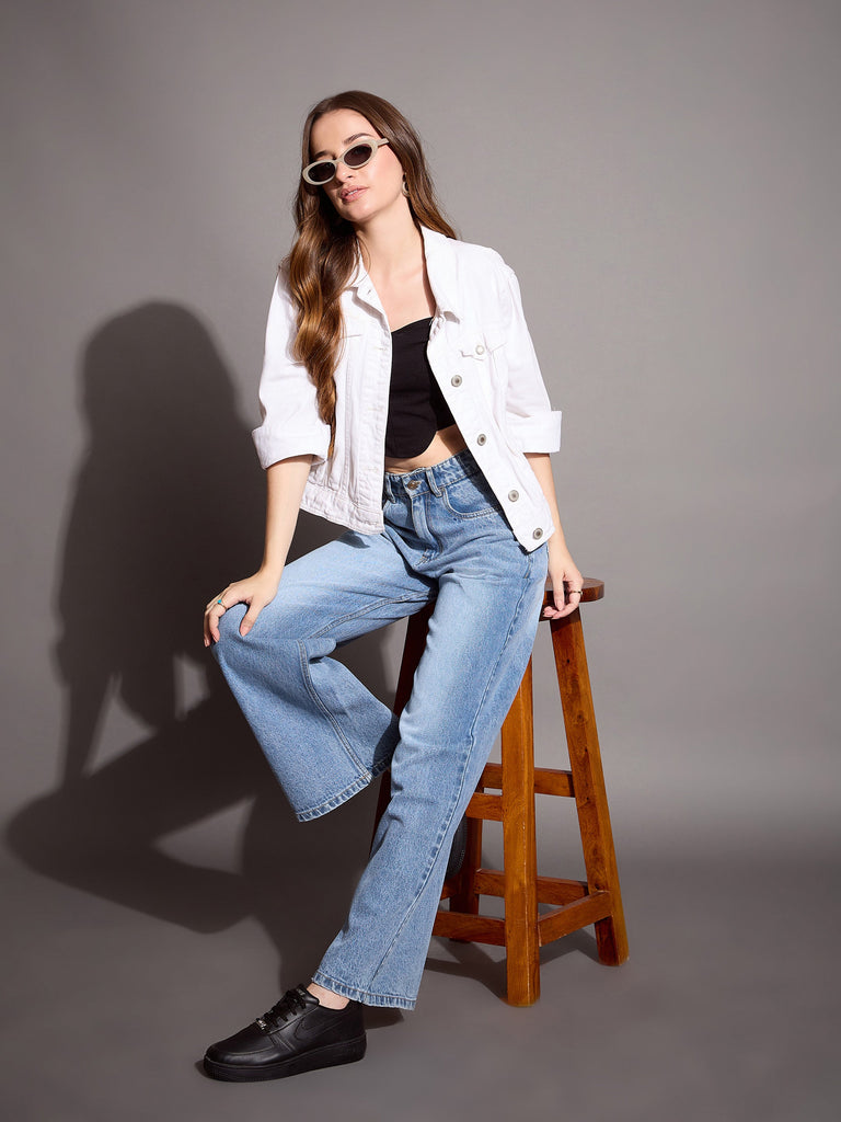 Women's Blue Solid Jean