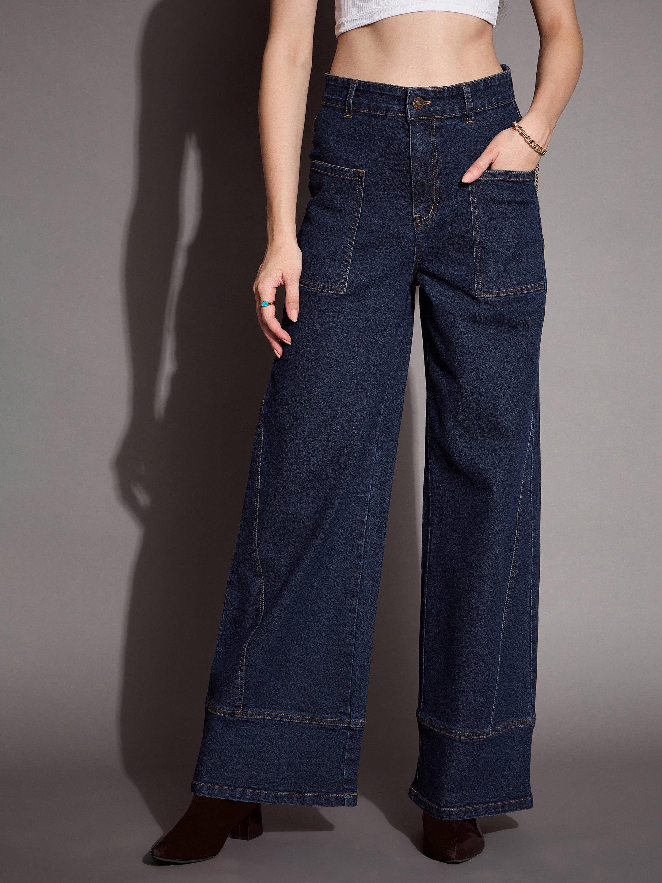 Women's Blue Pocket Jean - Sassafras