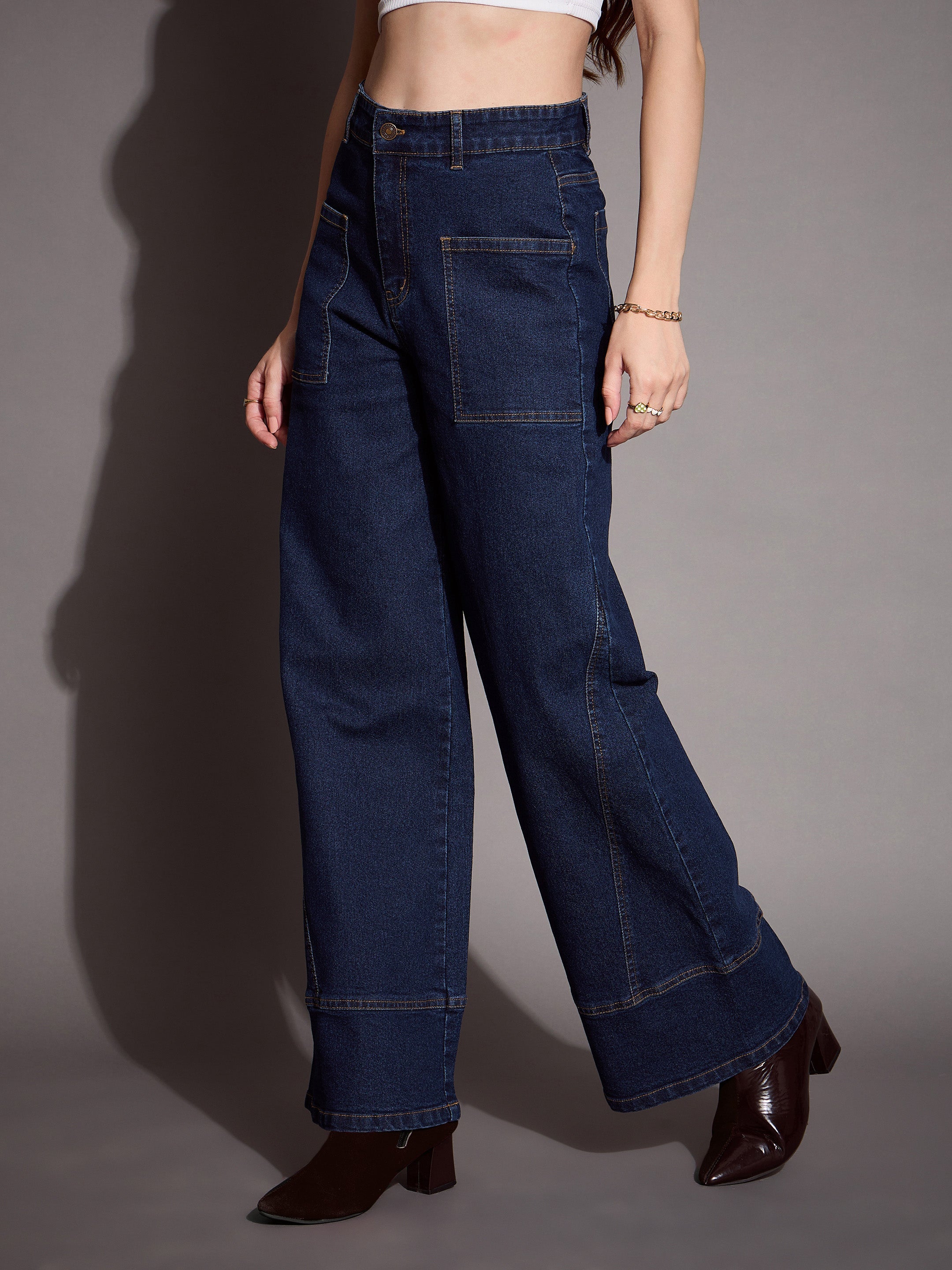 Women's Blue Pocket Jean - Sassafras