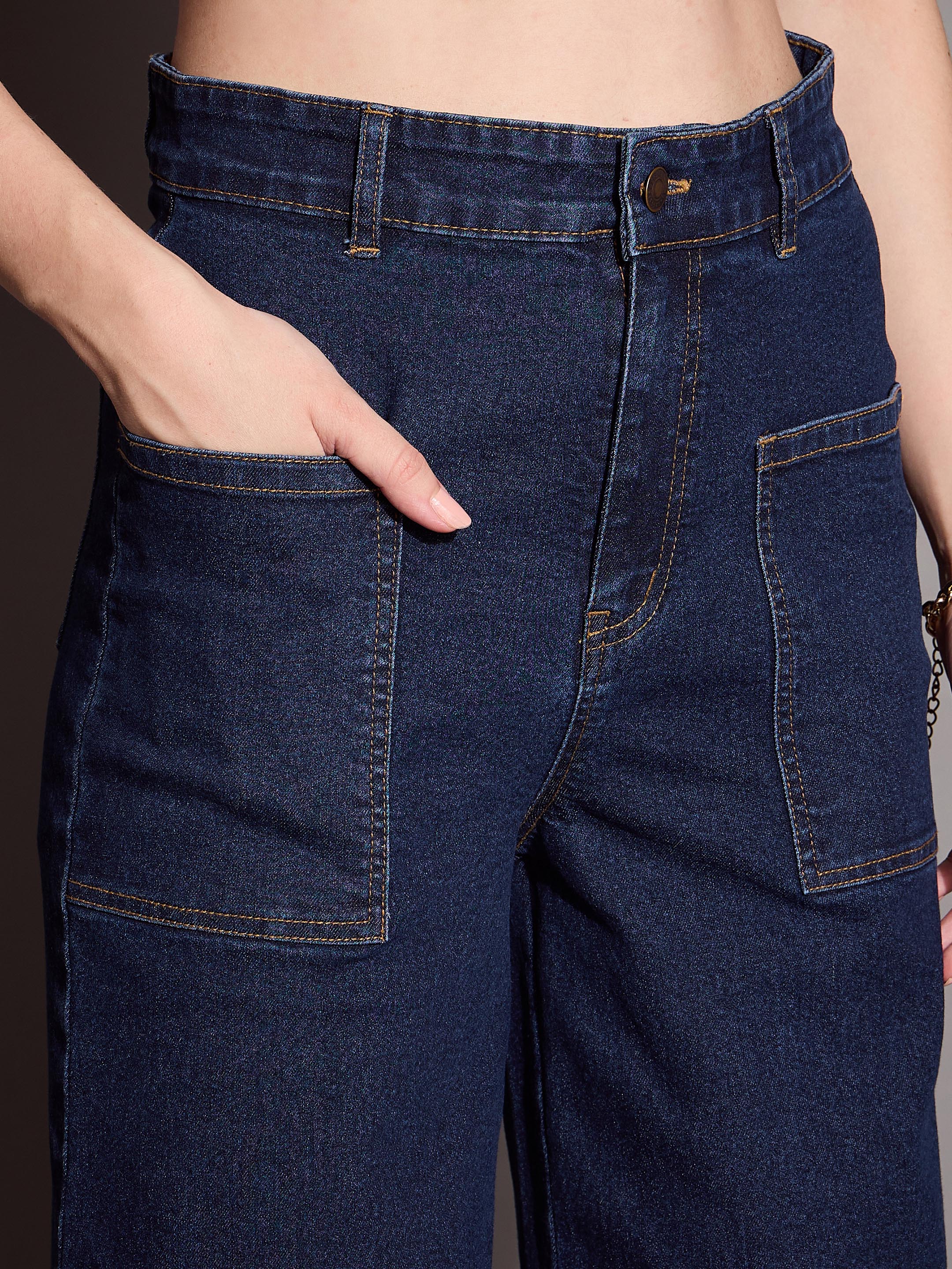 Women's Blue Pocket Jean - Sassafras