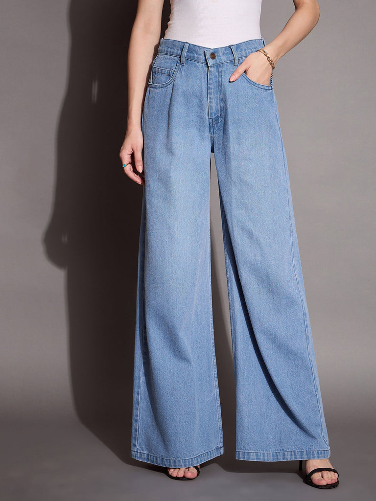 Women's Blue Solid Jean