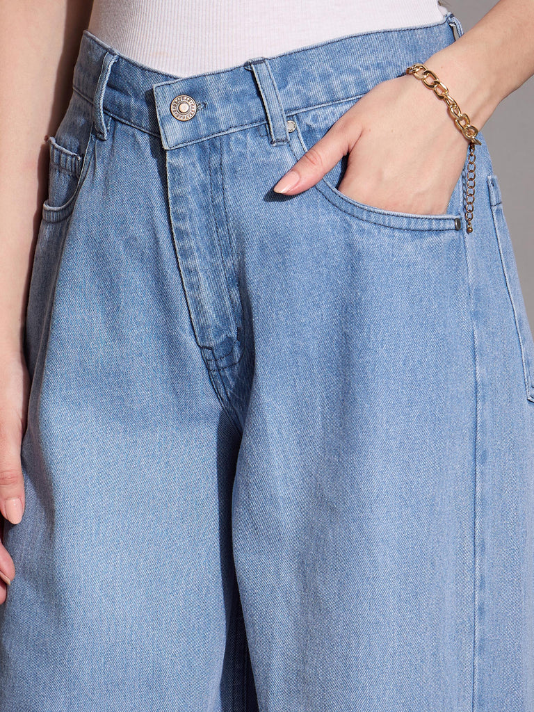 Women's Blue Solid Jean