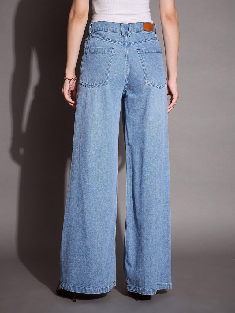 Women's Blue Solid Jean