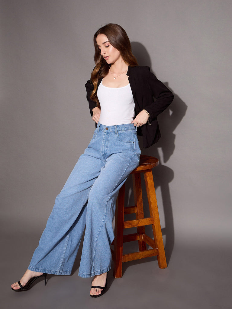 Women's Blue Solid Jean